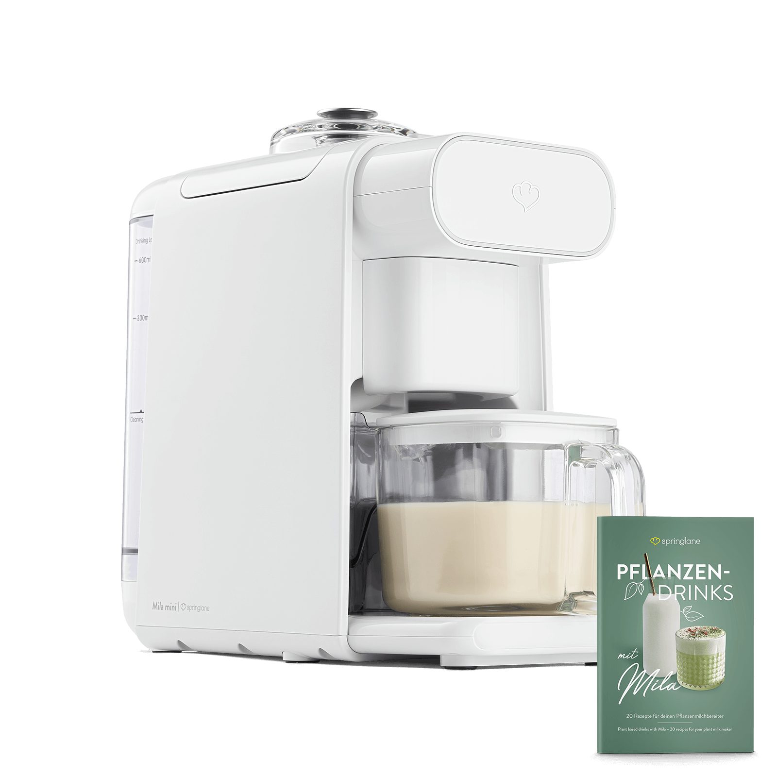 Springlane Zerkleinerer Pflanzenmilchbereiter Mila - Nussmilch & Pflanzenmilch selbst machen, 1000 W, 1,0 L oder 0,6 L, Touchdisplay