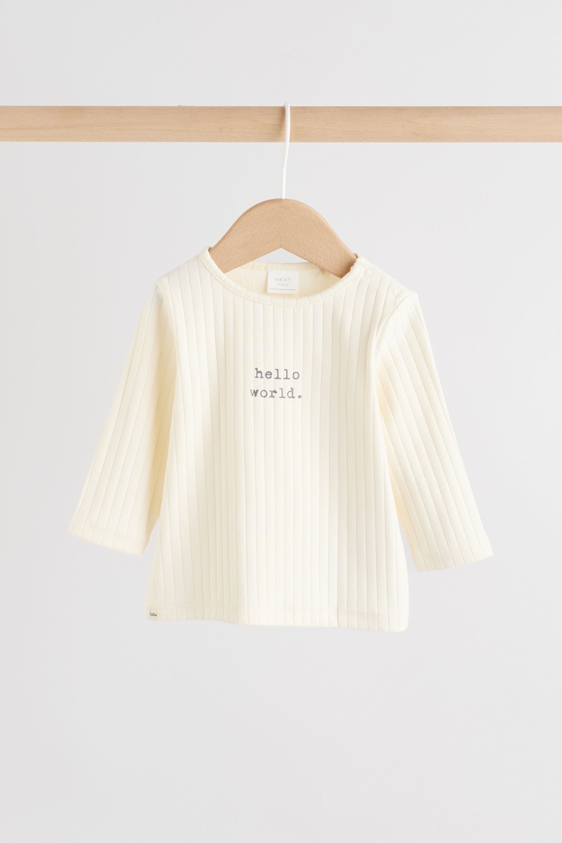 Next Shirt & Leggings Hello World Baby-Oberteil und Leggings, 2er Set (2-tlg) – Bild 3 von 5