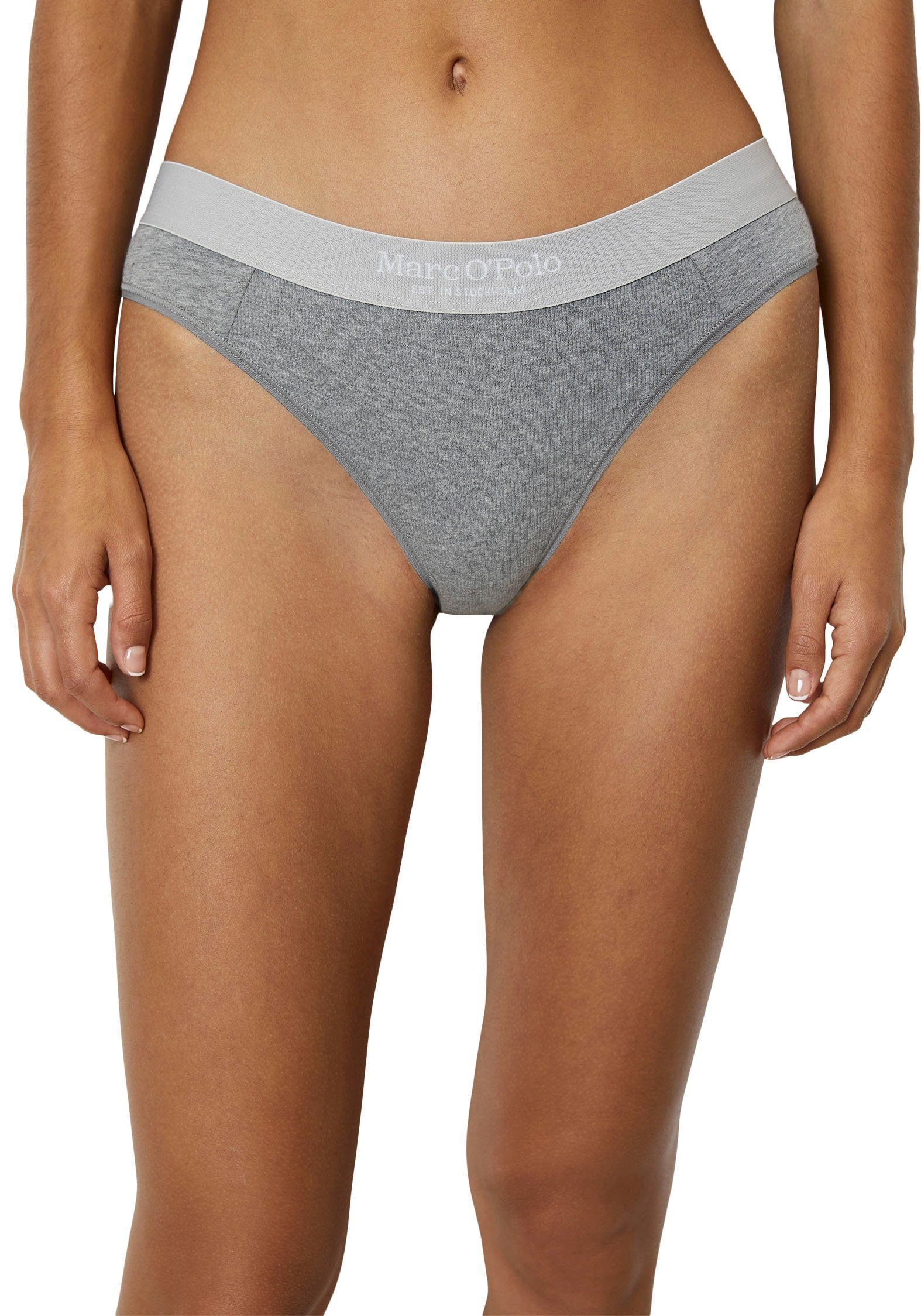 Marc O'Polo Slip Iconic Rib woven (Packung, 2-St) mit feingeripptem, elastischem Bund