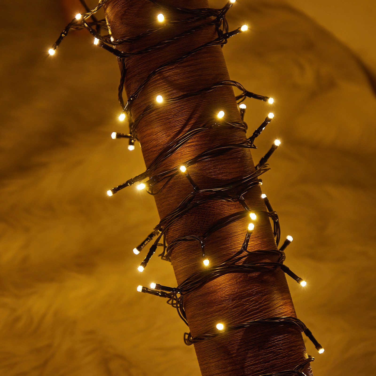 MUPOO LED-Lichterkette Energiesparendes, wasserdichtes, warmweißes  Weihnachtsdekor mit Timer, Timer