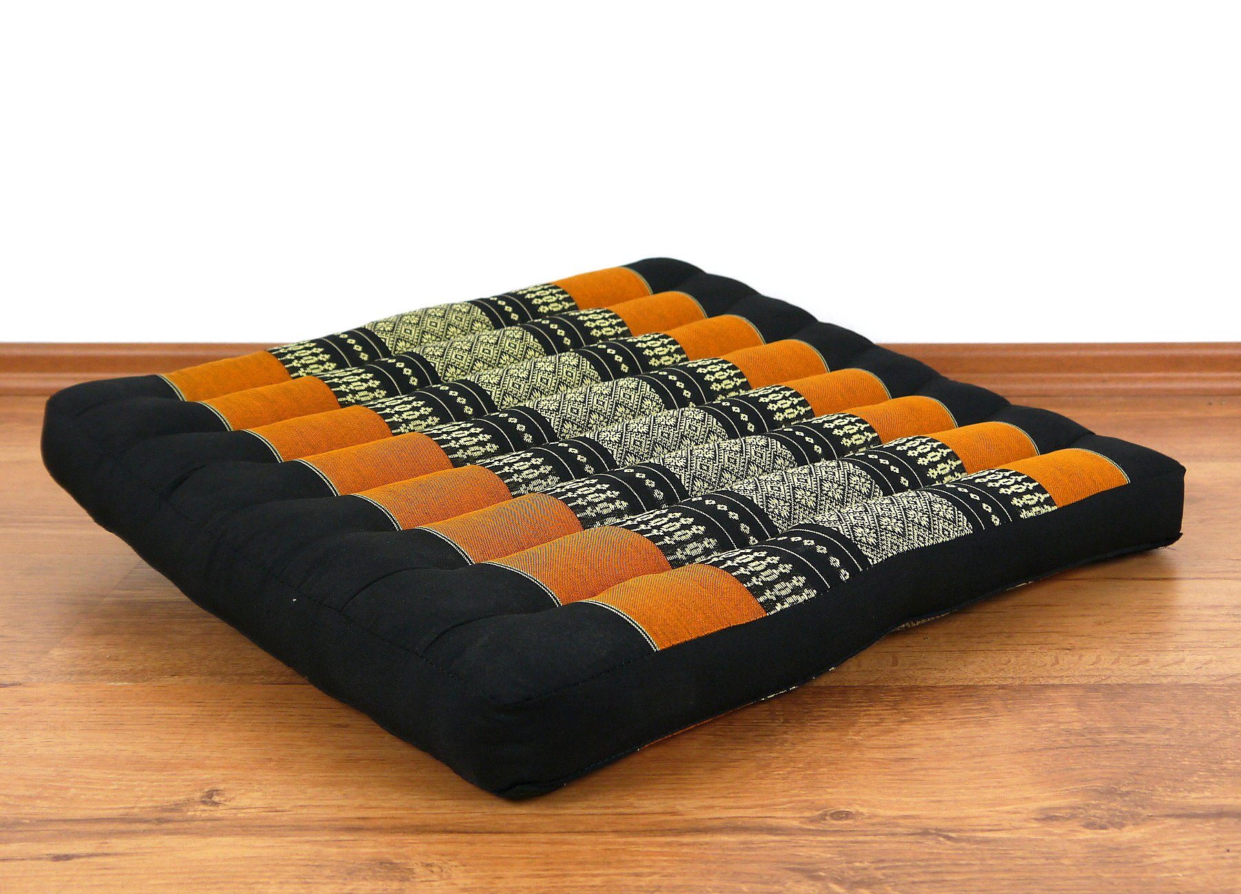 livasia Sitzkissen Sitzkissen 50 cm, vegan und handgefertigt, 50x50x6cm, Kapok