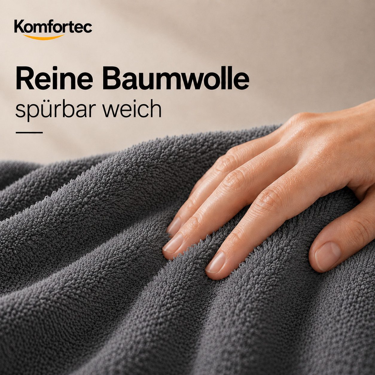 Komfortec Handtuch Set 50x100 cm aus 100 % Baumwolle, Frottee (Packung, 8-St), Handtücher Set, Weich, Towel – Bild 2 von 5