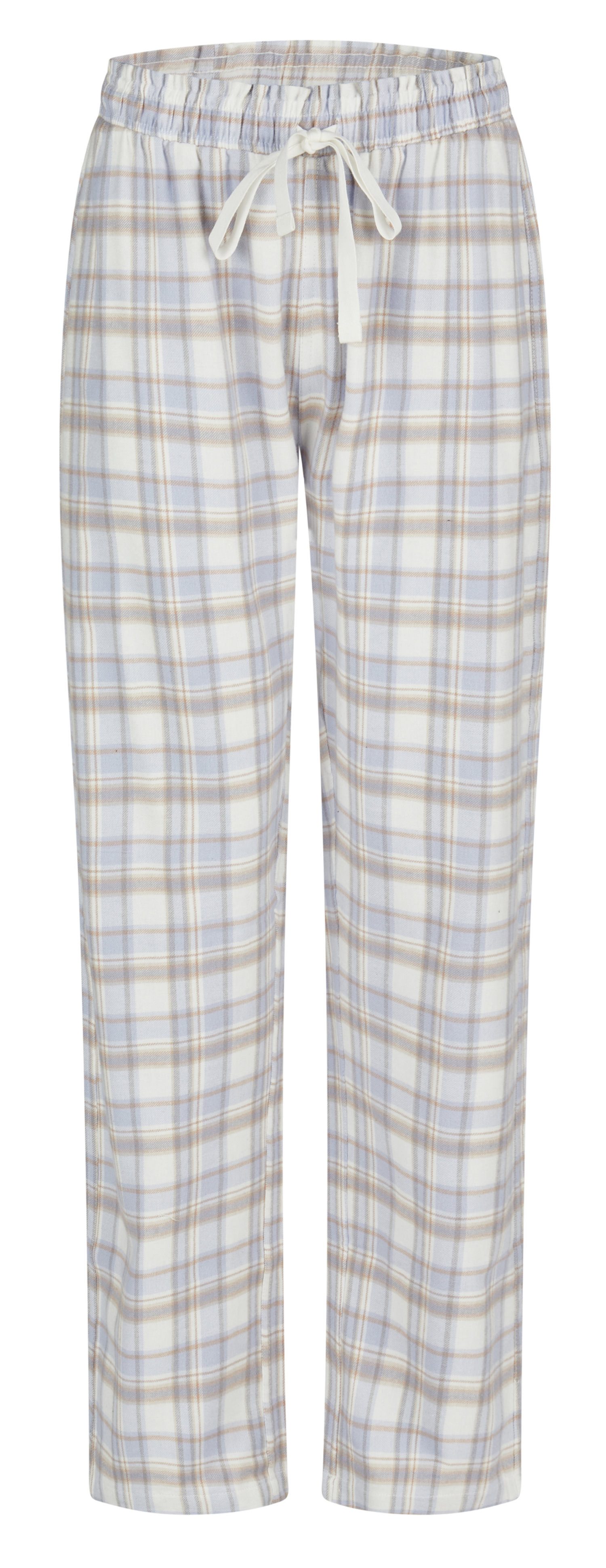 By Louise Schlafanzug Damen Pyjama mit Flanell Hose (2 tlg) Baumwolle