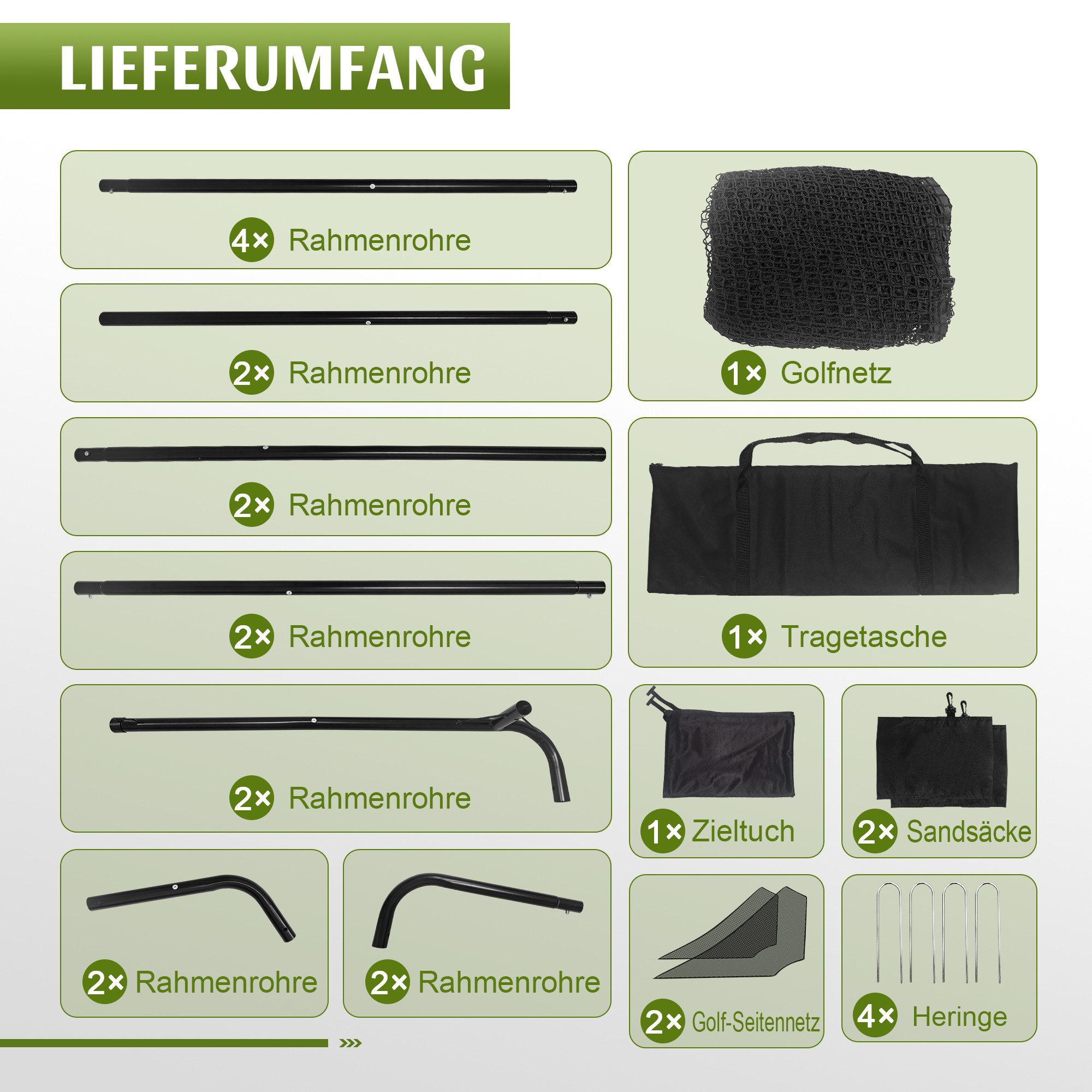 GIHAUVIA Golfnetz Sport Golfkäfig Zielnetz, Reißfeste Netzkonstruktion, Golfmatte.