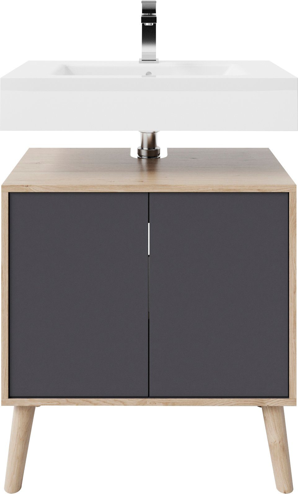 welltime Waschbeckenunterschrank MOLN Badmöbel, Breite 60cm. Reduzierter Preis € 69,99. Unverbindliche Preisempfehlung € 119,90