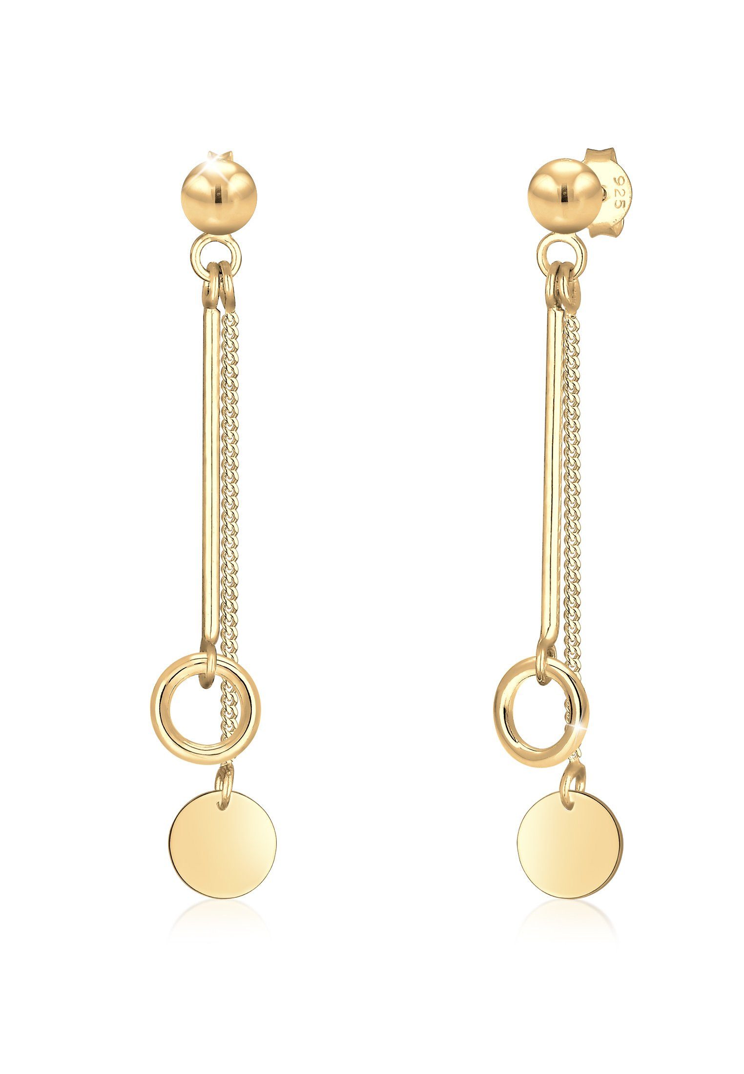 Elli Paar Ohrhänger Stecker Kreis und Plättchen Schmuck Geschenk 925er Silb günstig online kaufen