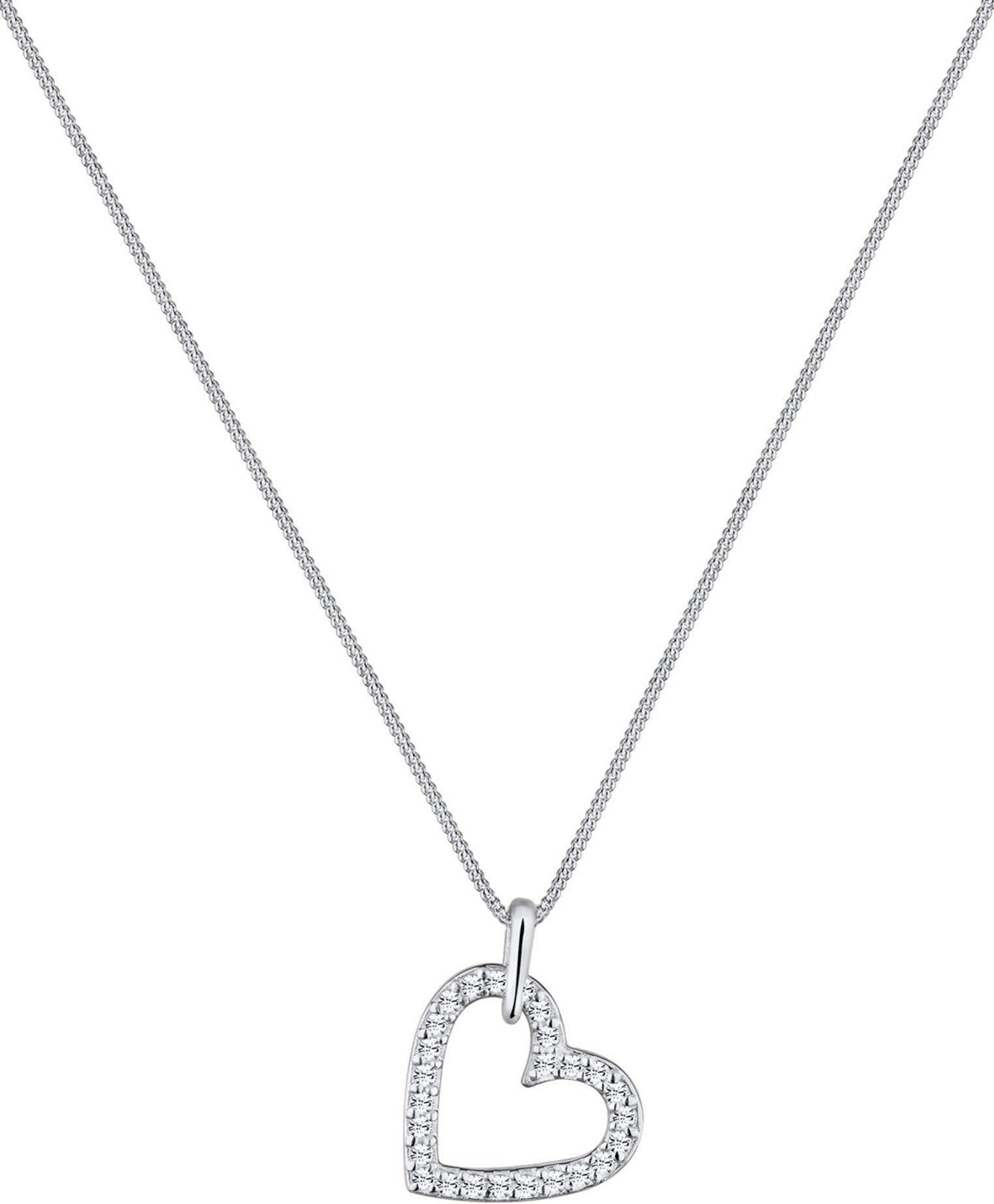 Elli Kette mit Anhänger Schmuck Geschenk Silber 925 Halsschmuck Herz, mit G günstig online kaufen
