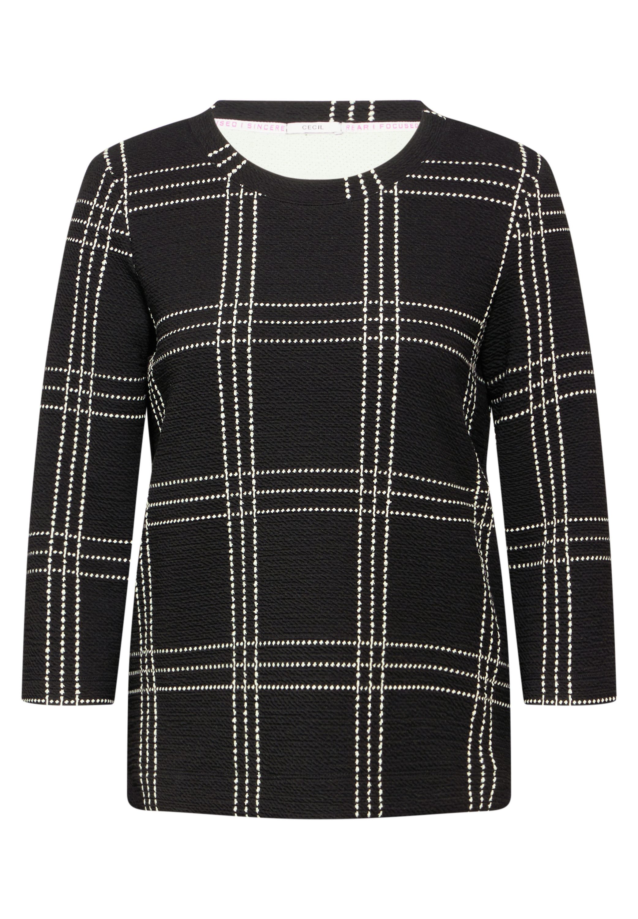 CECIL 3/4-Arm-Shirt aus softem Materialmix