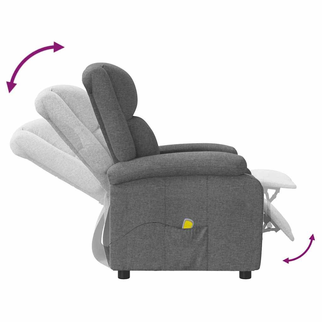 vidaXL Massagesessel Massagesessel Dunkelgrau Stoff (1-St)