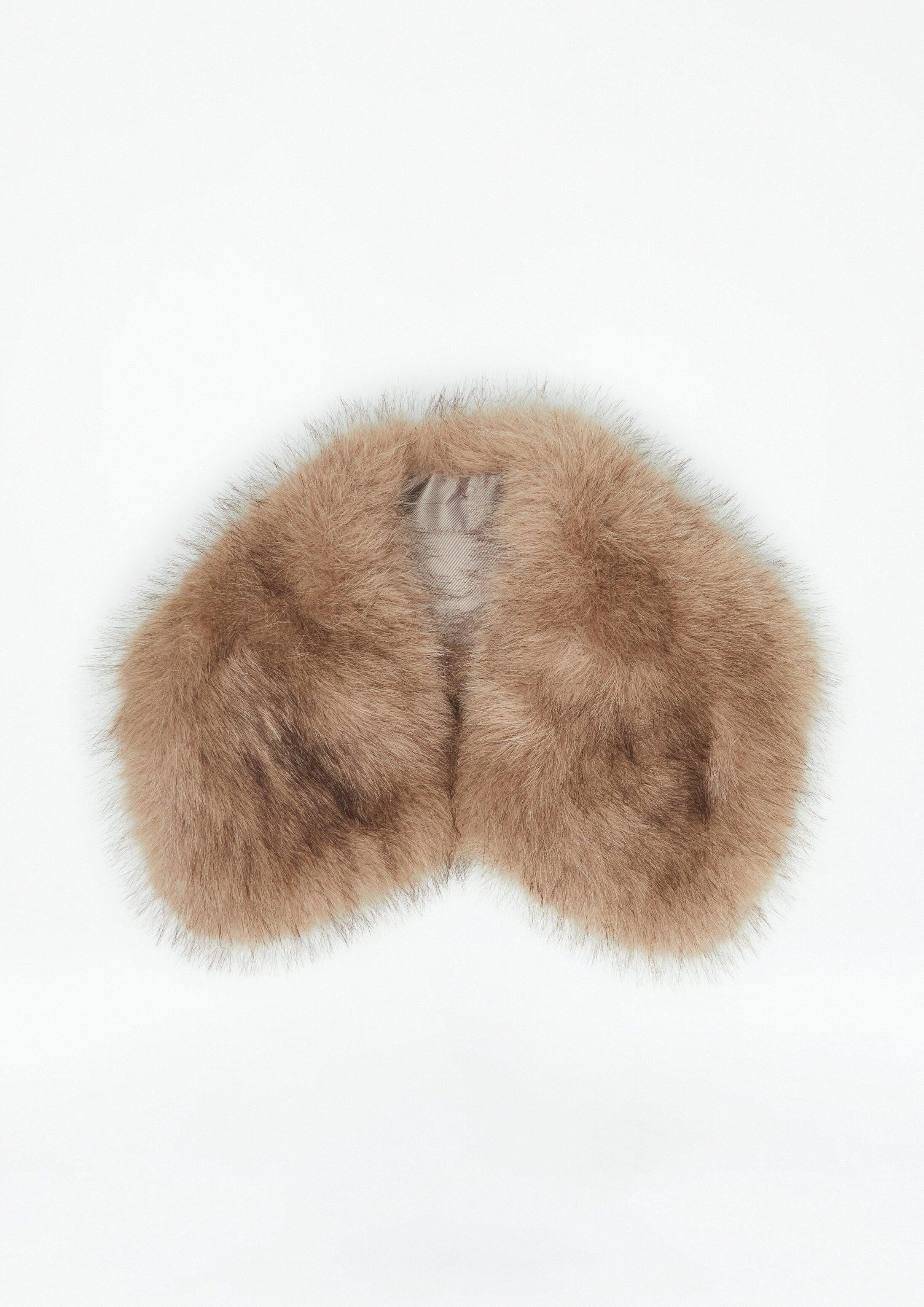 comma Schal Tuch, Fake-Fur-Kragen