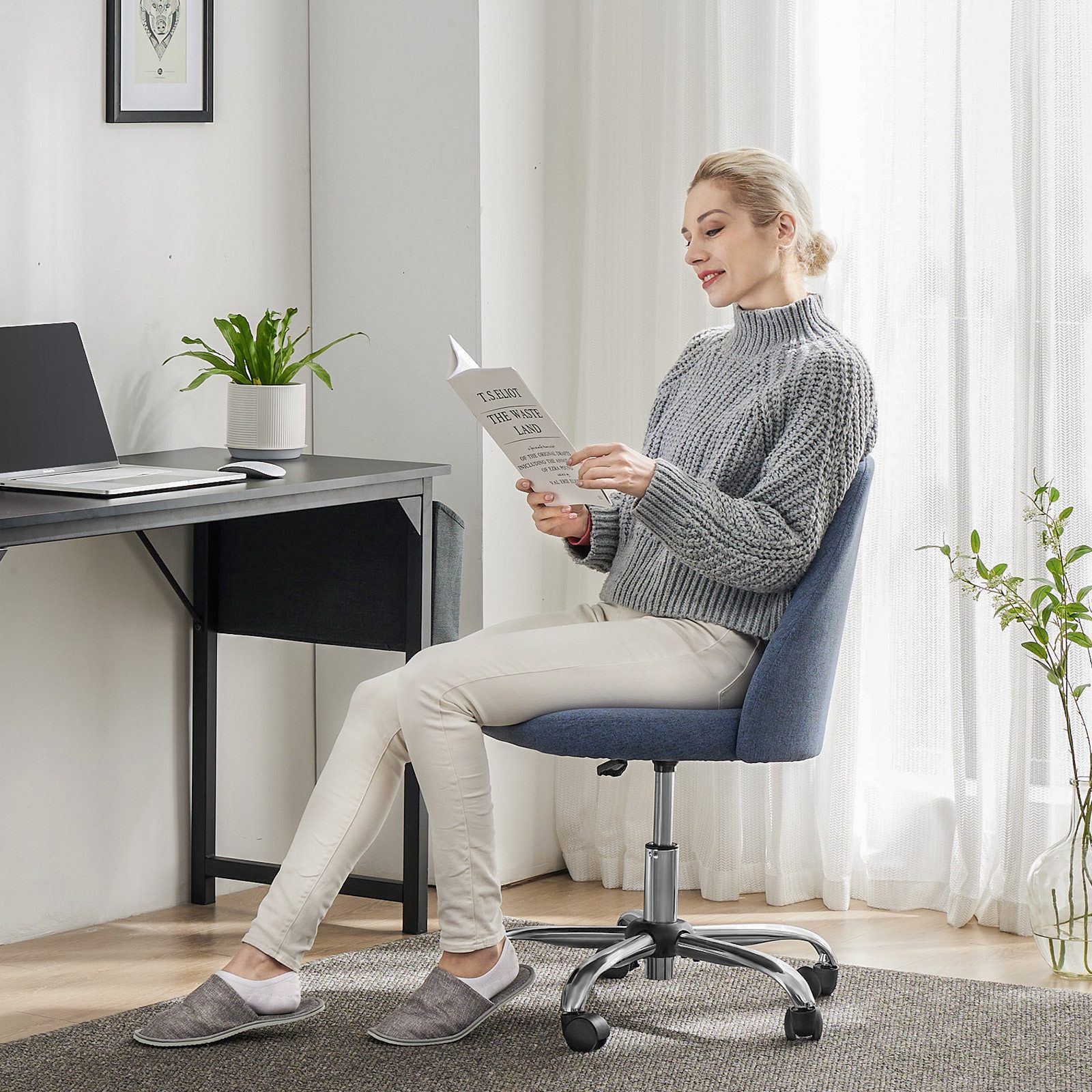 Fanttik Bürostuhl mit Stoff, ohne Armlehnen günstig online kaufen