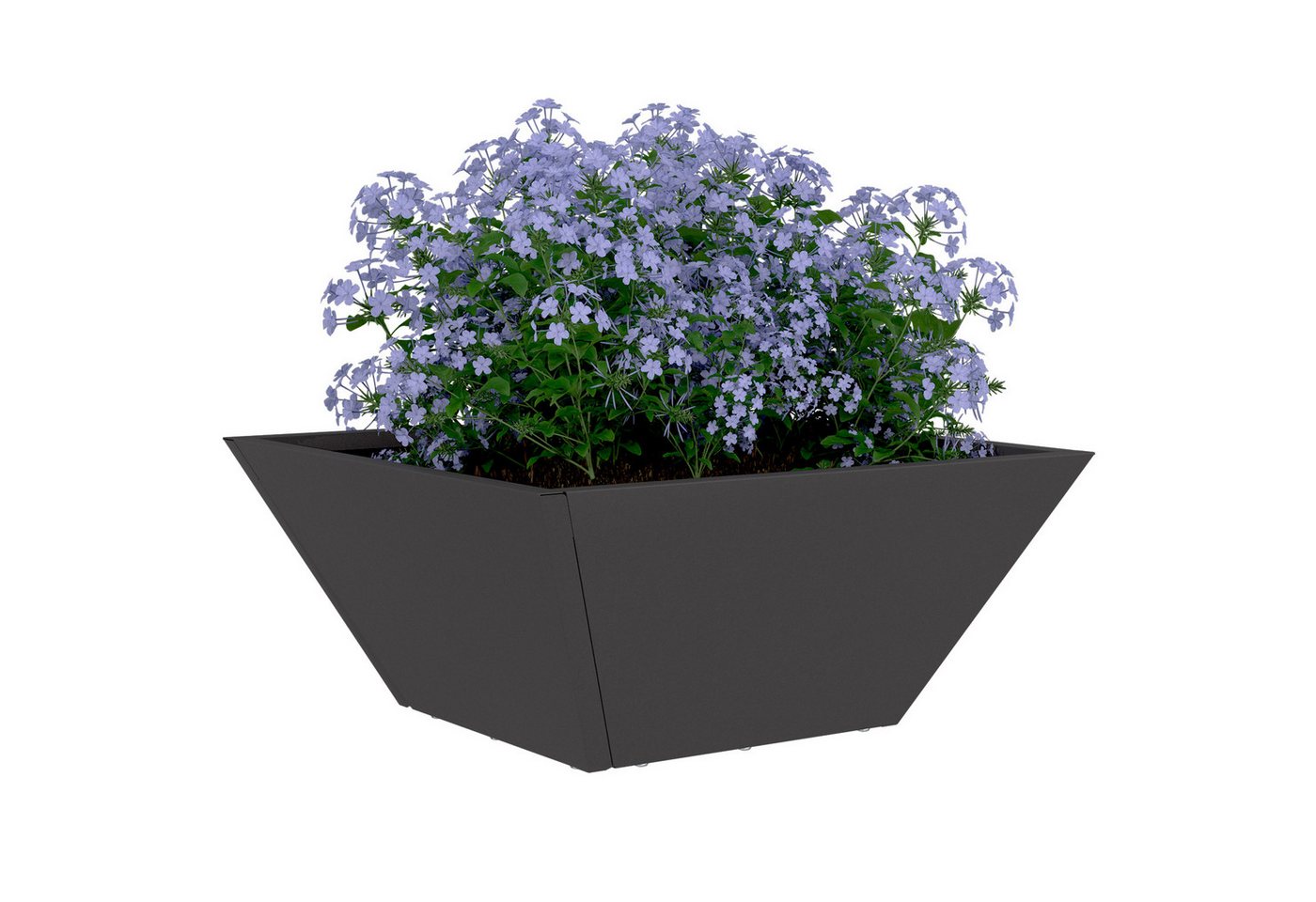 Thumbnail - vidaXL Blumentopf Metallpflanzgefäß Schwarz Metall 35 x 35 x 15 cm Langlebig (1 St)