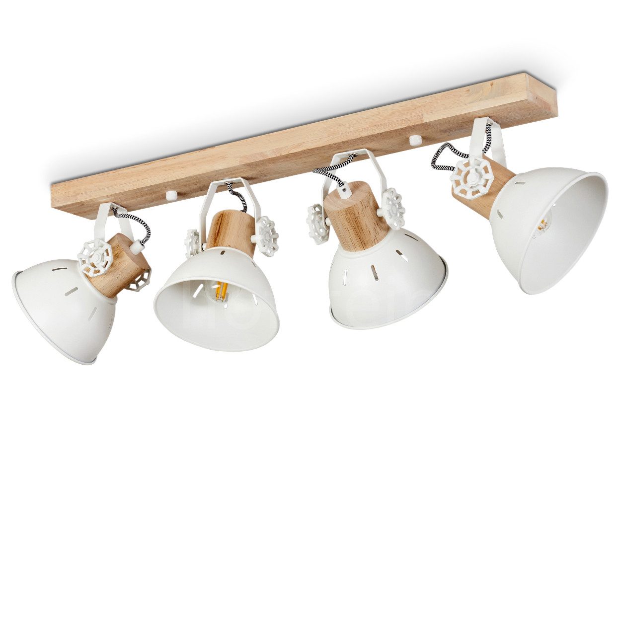 hofstein Deckenleuchte »Cotes« Deckenlampe im Vintage-Design aus Metall/Hol günstig online kaufen