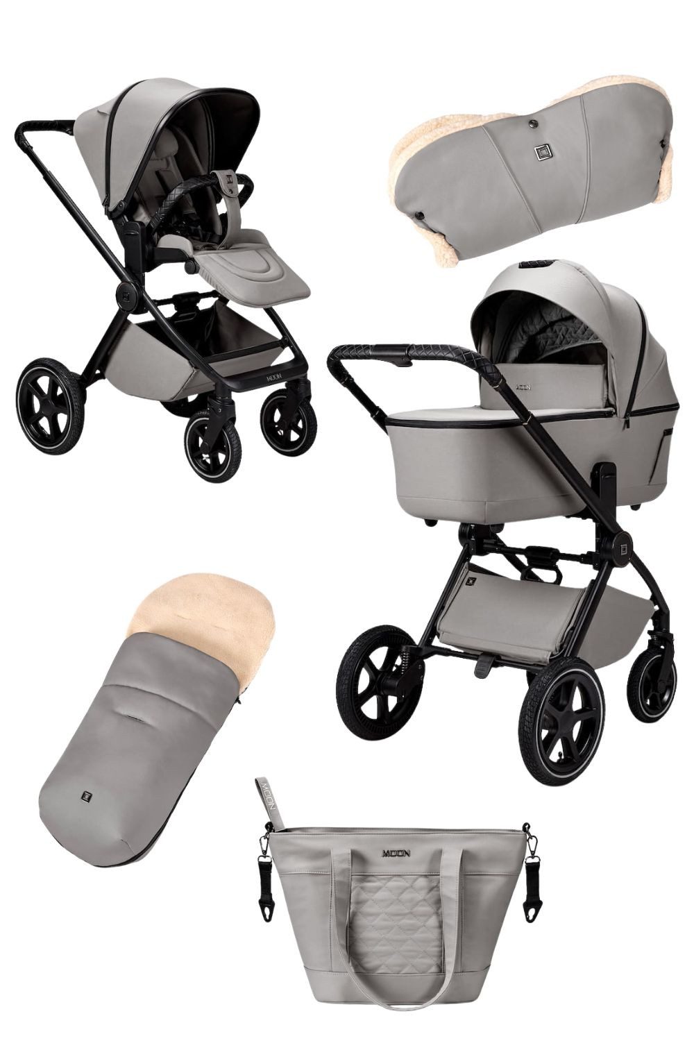 Moon Kombi-Kinderwagen Gio 2.0 Kinderwagen Frühlingsset