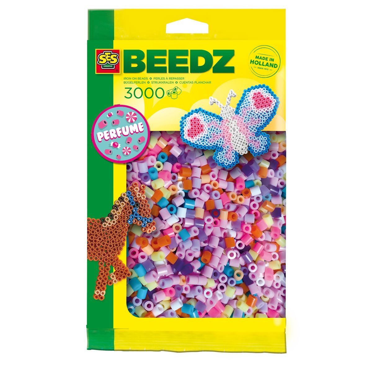 Rössler Bügelperlen SES CREATIVE Bügelperlenset BEEDZ Parfüm-Mix 3000 Stück