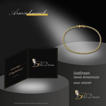 GoldDream Goldarmband GoldDream 18cm Damen Armband Panzersteg (Armband), Damen, Herren Armband (Panzersteg) ca. 18cm, 333 Gelbgold - 8 Karat, F