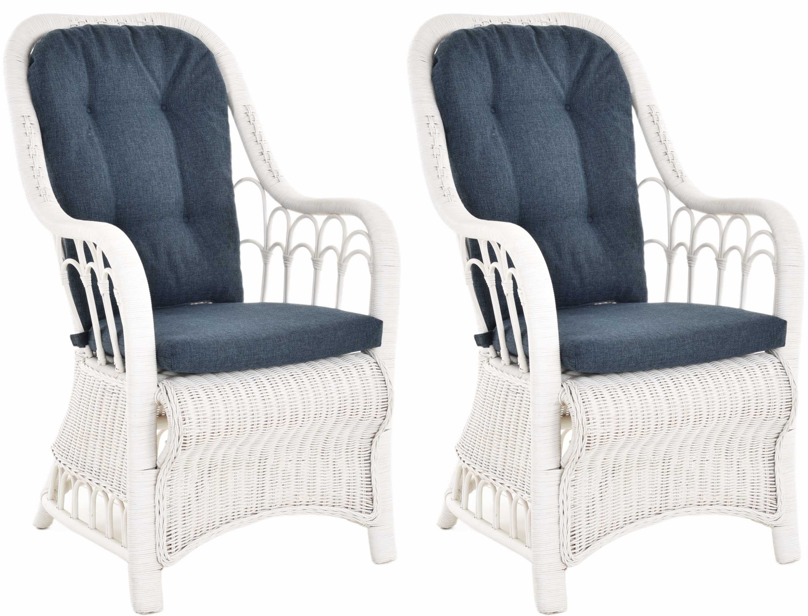 Krines Home Armlehnstuhl Set/2 Rattan Esszimmerstuhl Armlehne Rattanstuhl Hohe Rückenlehne (2 St), Esszimmer Stuhl