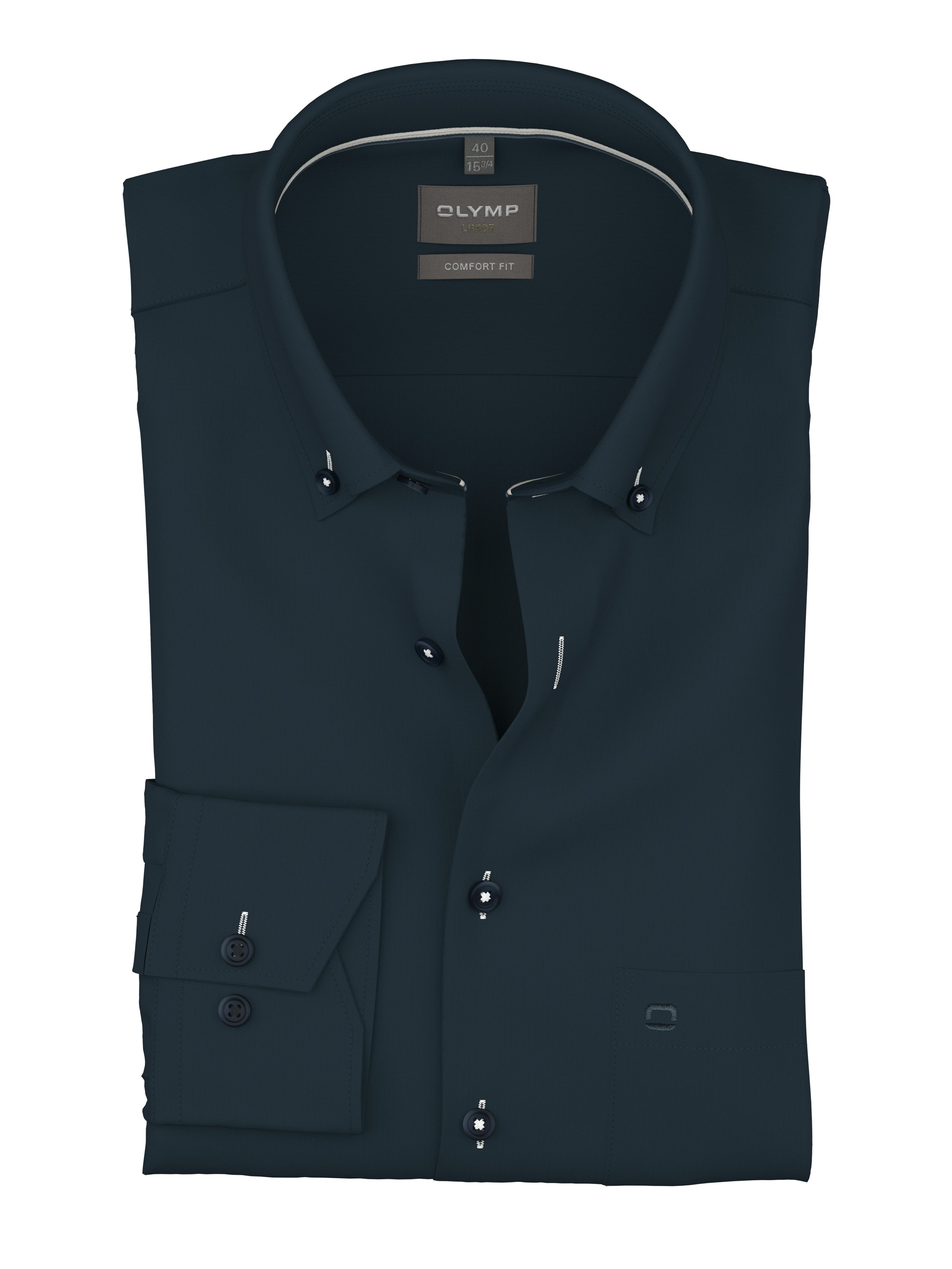 OLYMP Langarmhemd Luxor Businesshemd, comfort fit, Button-down-Kragen