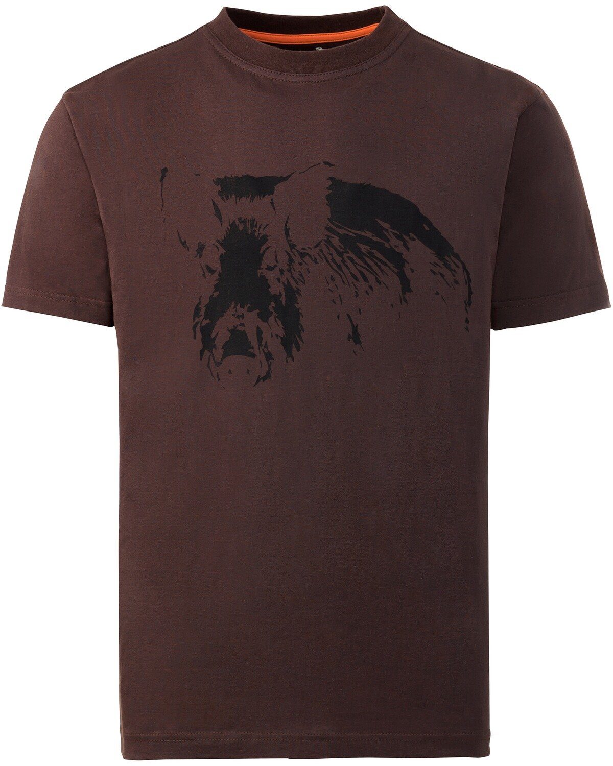 Parforce T-Shirt Braun T-Shirt Keiler-Print