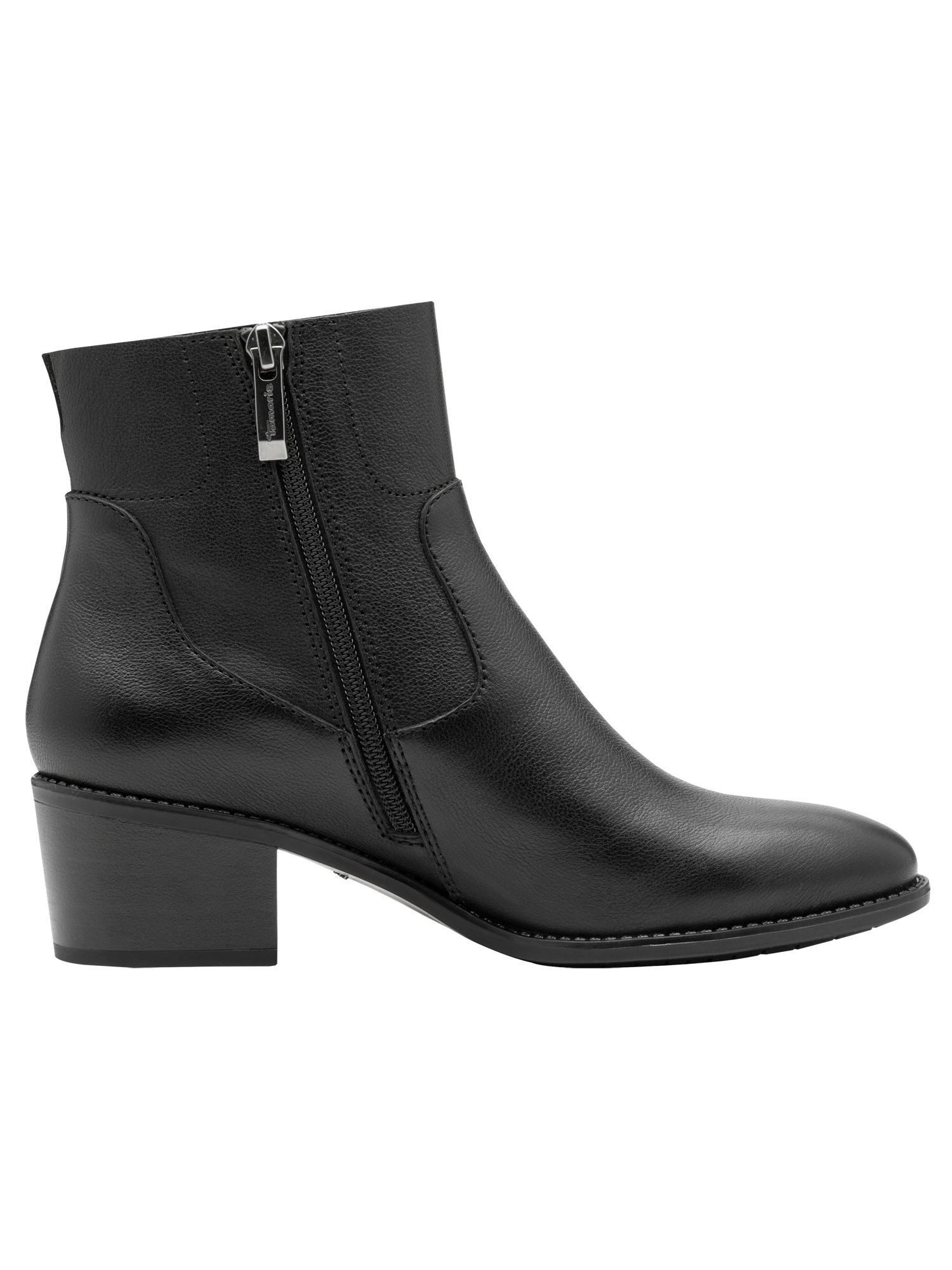 Tamaris ANTIslide, COMFORT-Lining aus Leder Blockabsatz Stiefelette ANTIslide