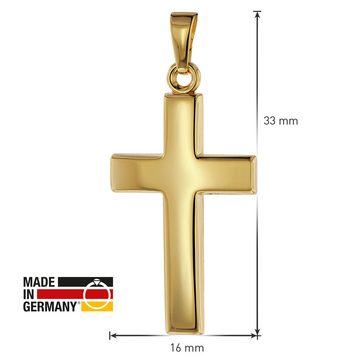 trendor Kreuzanhänger Kreuz- 26 mm Gold 585 / 14 Karat