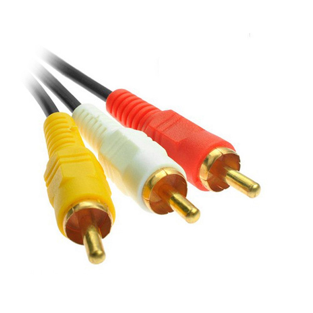 Bolwins R14 3 Cinch Audio Video AV Composite Video Kabel 3m f TV Camcorder DVD Audio- & Video-Kabel, 3× Cinch-Stecker (RCA: 2× Audio L/R + 1× Video), 3× Cinch-Stecker (RCA) (300 cm), Composite-AV-Kabel (3× RCA) Audio- und Videoübertragung