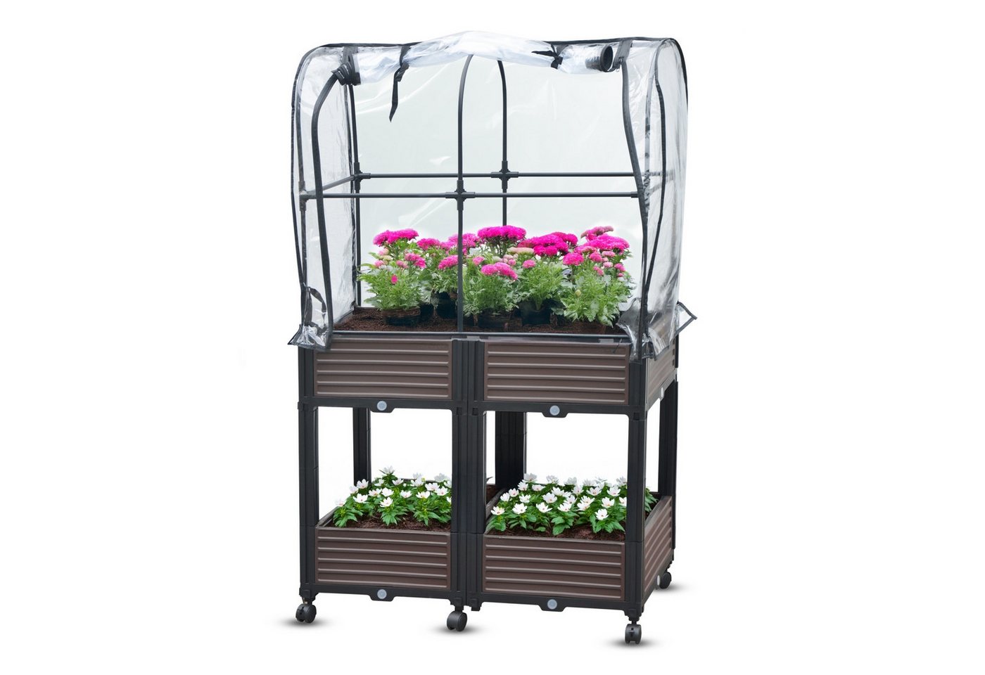 Gartenwelt Riegelsberger Hochbeet Hochbeet mit Frühbeet 2 Ebenen 82x41x135cm Gewächshaus auf Rädern | Rabatt: 34% Gartenwelt Riegelsberger Hochbeet Hochbeet mit Frühbeet 2 Ebenen 82x41x135cm Gewächshaus auf Rädern | Rabatt: 34%