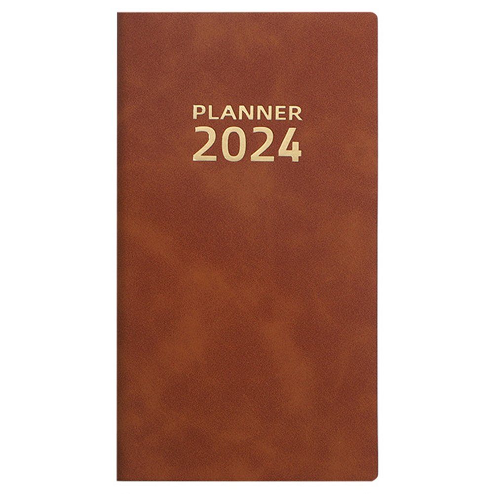 Blusmart Notizbuch 365 Tage Zeitmanagement-Notizbuch, Feine Texturen, Glättungshandbuch brown
