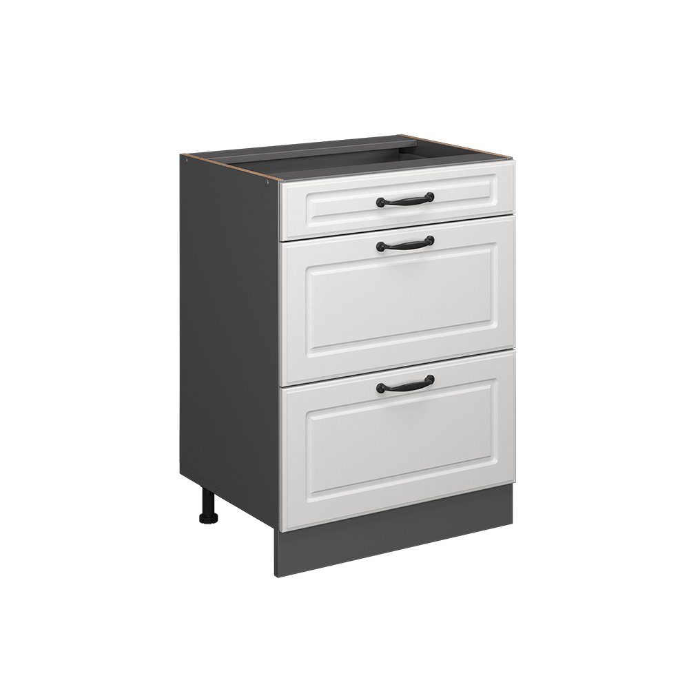 Vicco Unterschrank R-Line Weiß Landhaus/Anthrazit 60cm günstig online kaufen