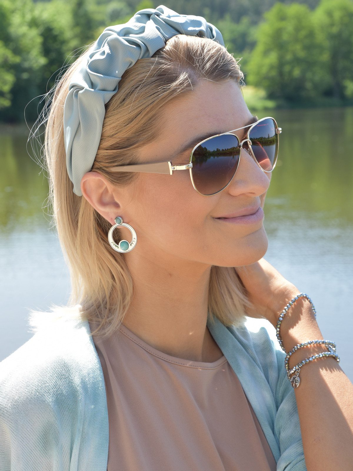 styleBREAKER Sonnenbrille Pilotenbrille mit Strass Edle Fliegerbrille (1-St) – Bild 4 von 5