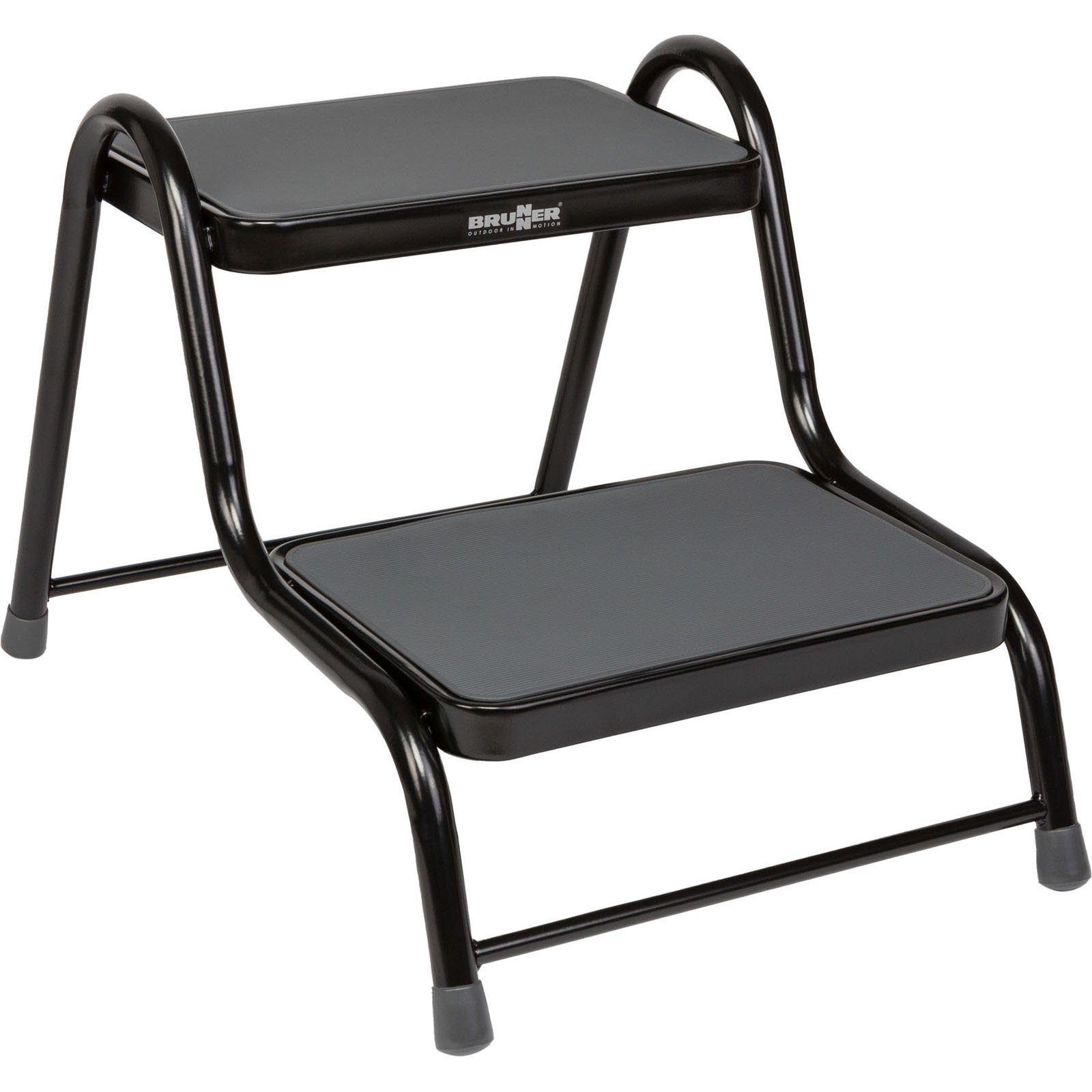 BRUNNER Trittleiter Doppel Trittstufe King Step Double, Wohnmobil Leiter Tritt Hocker Stahl