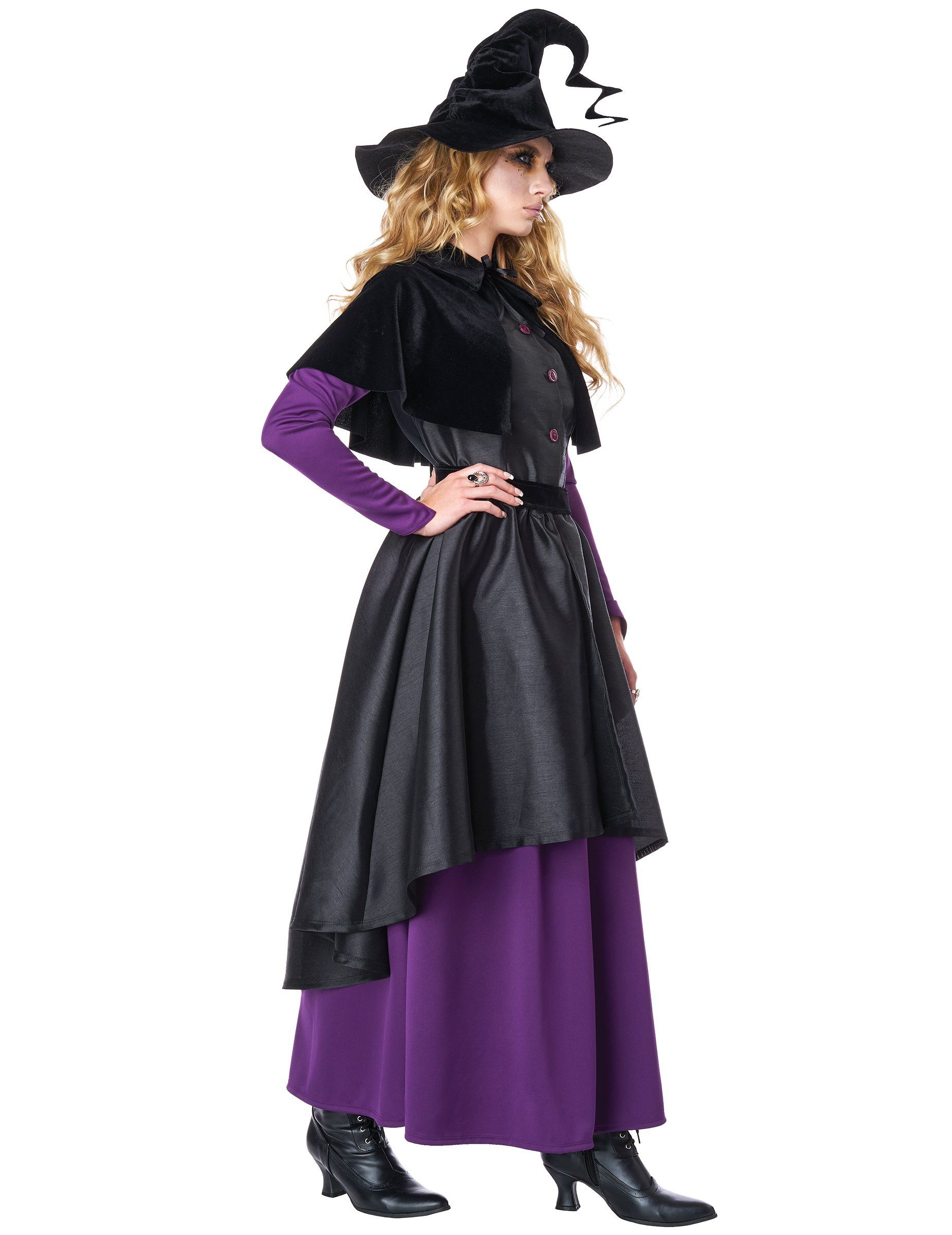 California Costumes Kostüm Hexenkostüm für Damen - Schwarz/Violett, Deluxe