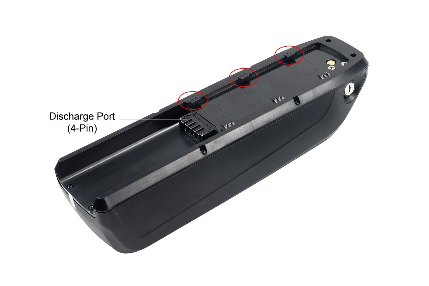 Batteriehalterung I mit V) Hailong Akku E-Bike 17,5Ah 4-Pin-Entladeanschluss Elektrofahrradbatterie LEB36PS77B.906 3-Kerben-Version, 17500 mit PowerSmart mAh (36 Li-ion