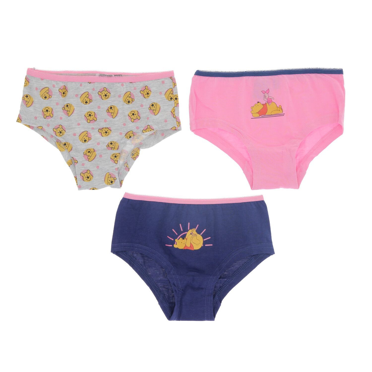 Disney Winnie Puuh Slip Winnie the Pooh Mädchen Slips 3er Pack 100% Baumwolle Unterwäsche