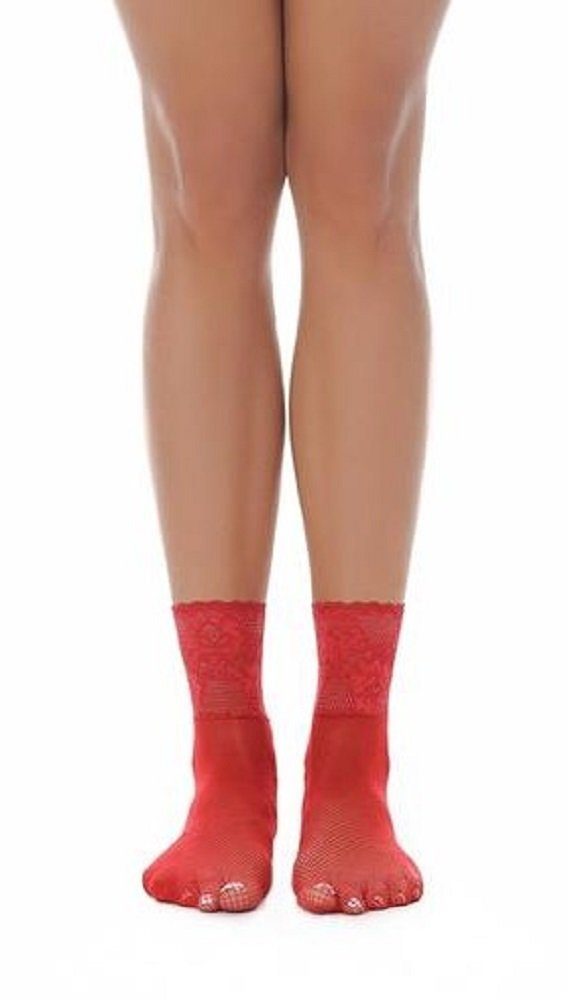 Lycille Socken 1 Paar eleganter Netz-Socken mit Spitze mit Silikon 20 Den mit Silikonstreifen – Bild 2 von 2
