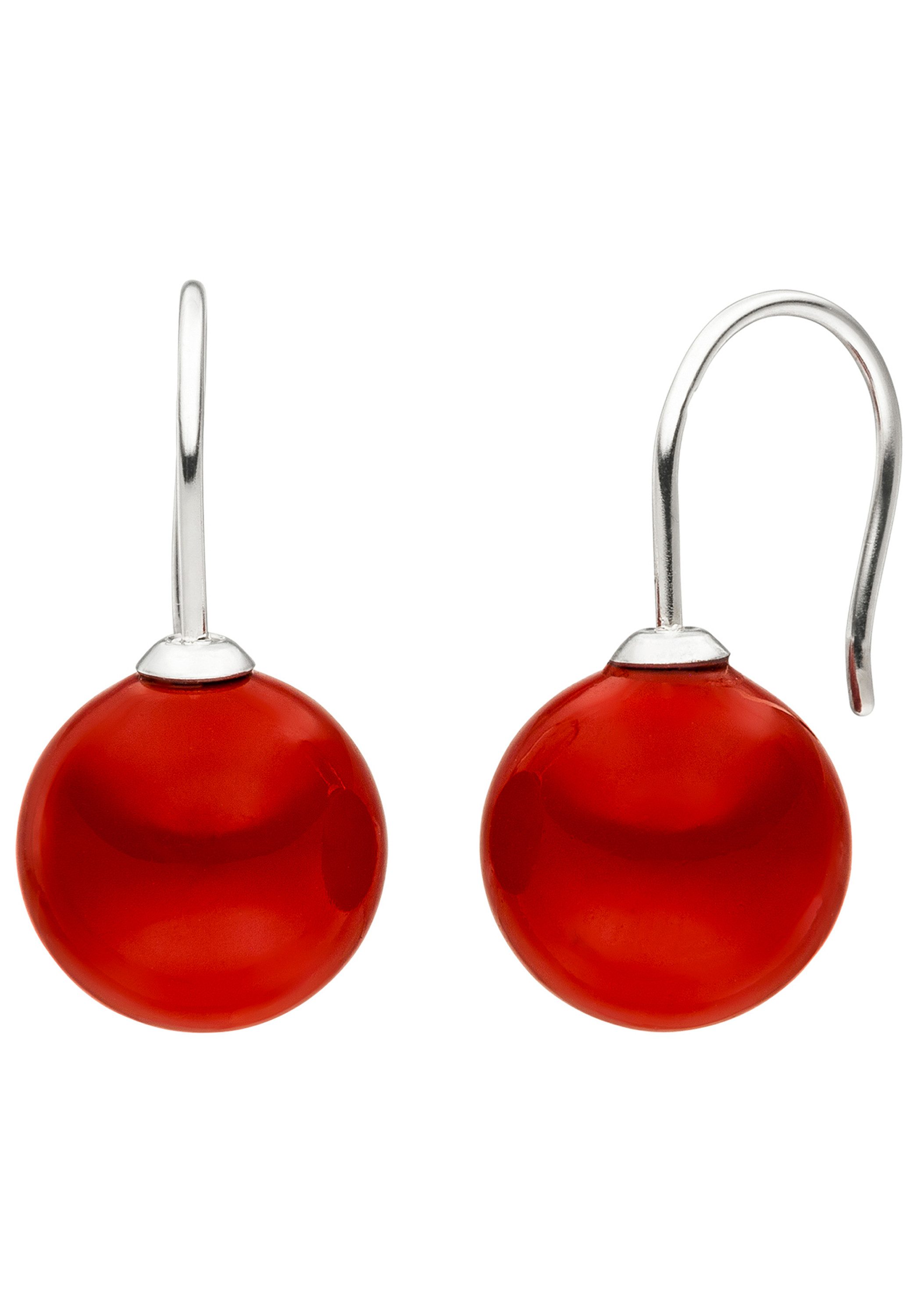 JOBO Бисерohrringe Ohrringe mit Muschelkern-Perlen, 925 Silber