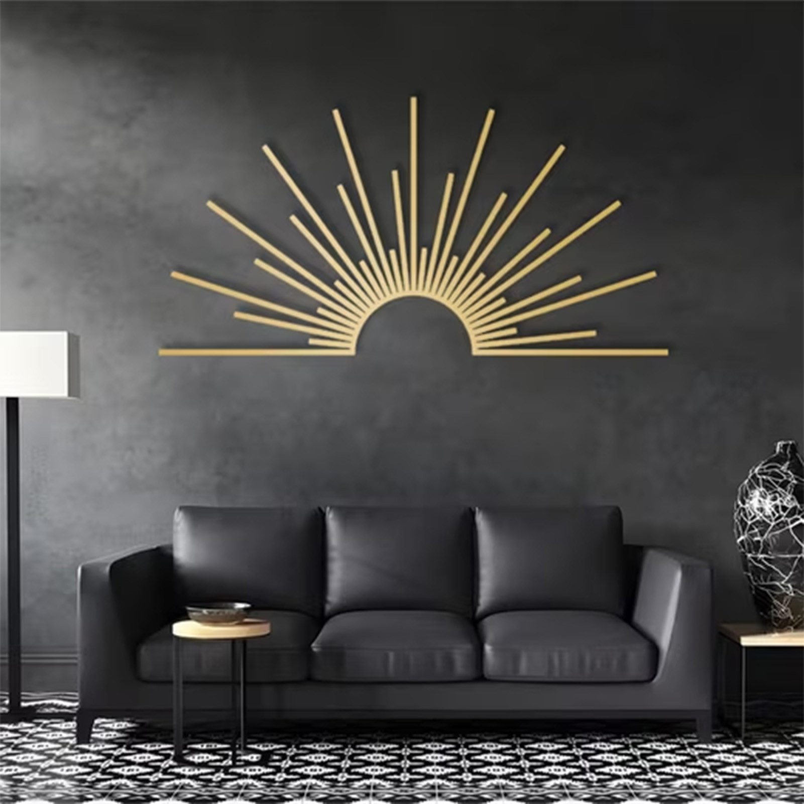 Jumpeak Wanddekoobjekt Sonne Metall Kunst Wanddekor, abstrakte Sonne Dekora günstig online kaufen