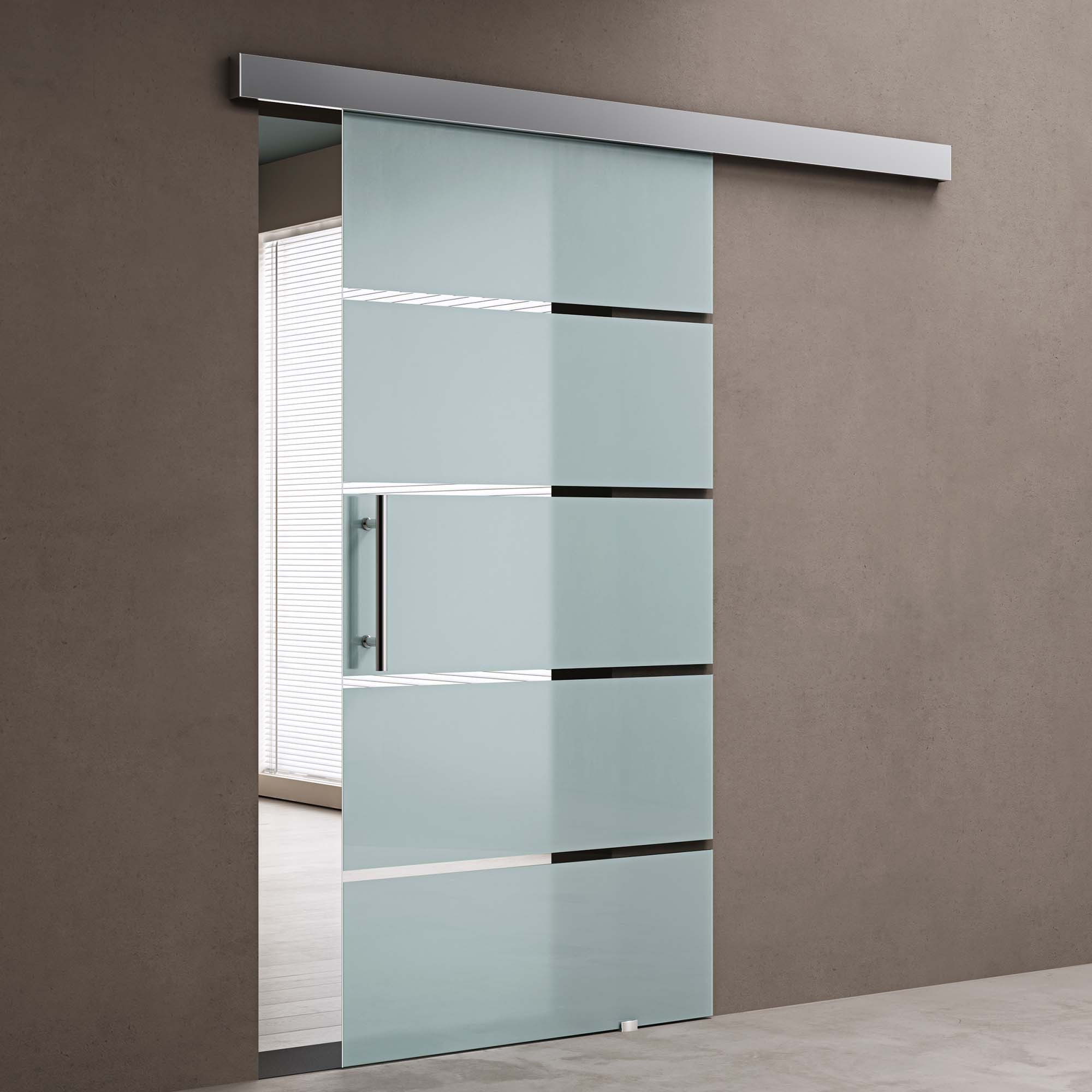 doporro Glasschiebetür komplettset Zimmertür Schwebetüren H:205/215cm günstig online kaufen