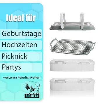 BigDean Aufbewahrungsbox Partycontainer mit 2 Etagen