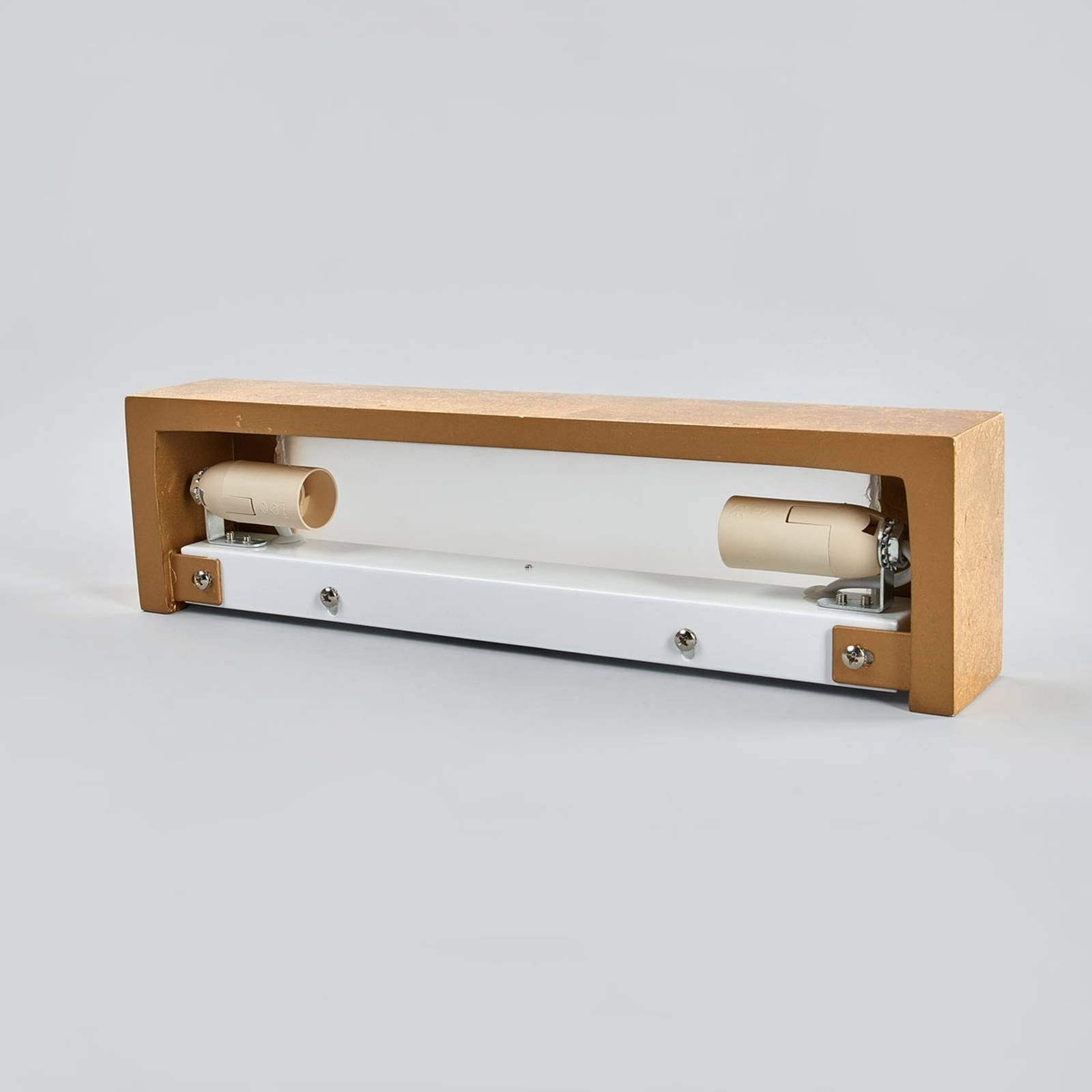 Lindby Wandleuchte Emina, Gips Gold / Messing IP20, 2 x 10 W LED