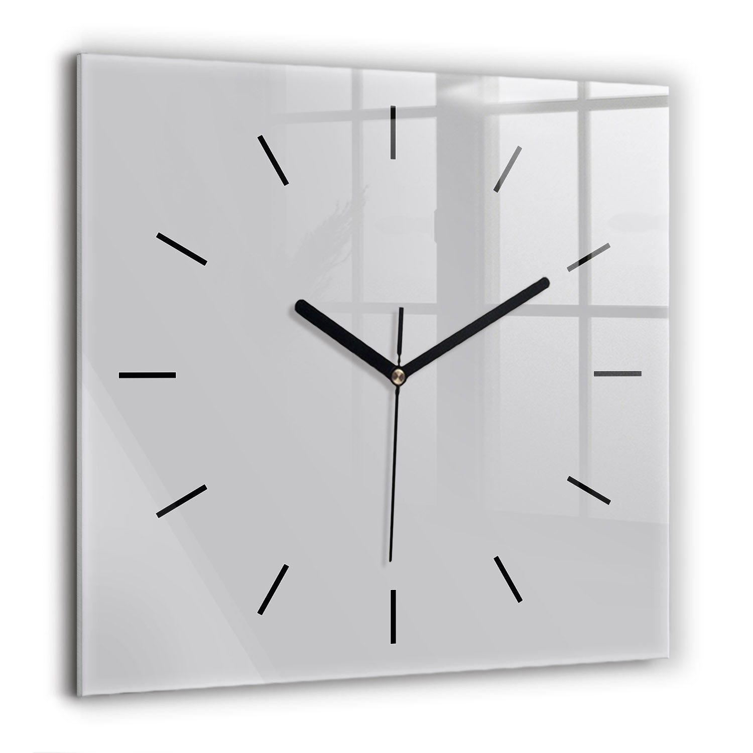Tulup Wanduhr Modernistische Glaswanduhr 60x60cm Uhr günstig online kaufen