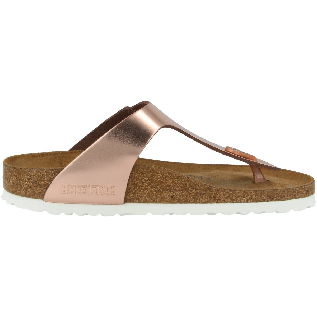 (Schmal) Glattleder Birkenstock Schmal SFB Copper Zehentrenner Metallic Gizeh Damen