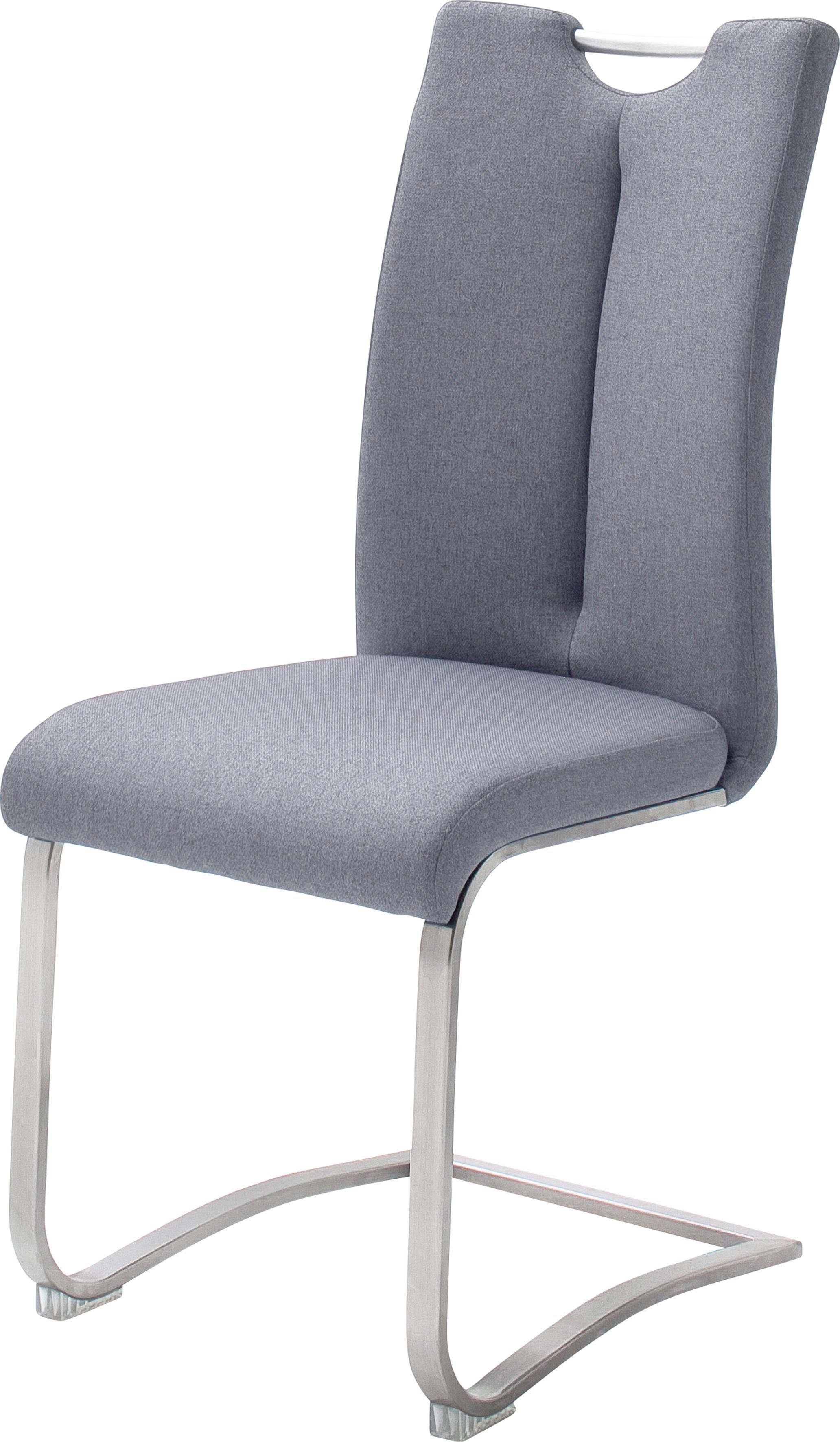 MCA XL Stuhl (Set, 140 Set, Griffloch, Grau kg 2-er Grau 2 furniture Freischwinger Artos | bis belastbarkeit mit St),