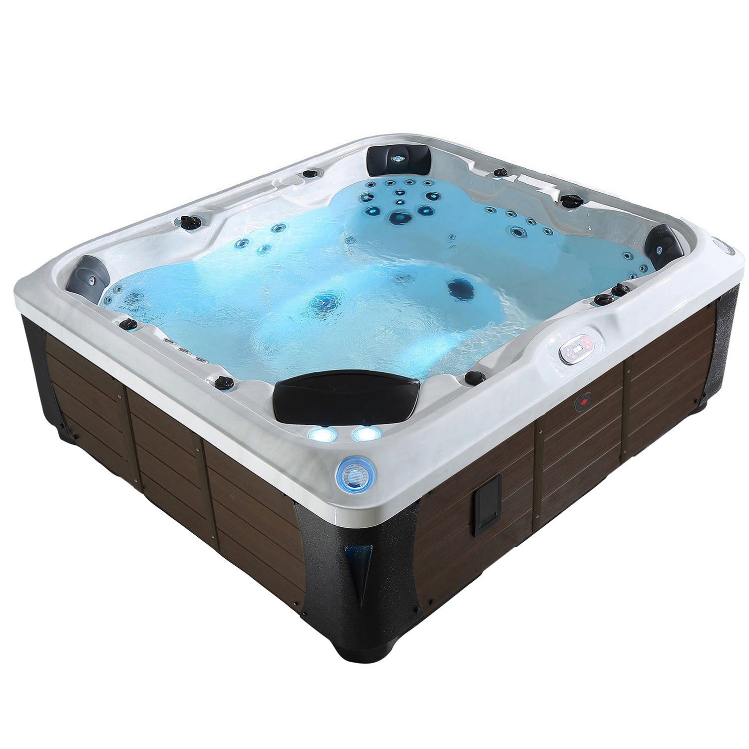 Canadian Spa GmbH Whirlpool Kingston UV, Aufstellbecken, 240 cm x 216 cm, für 6 Personen, Inkl. UV & Ozon