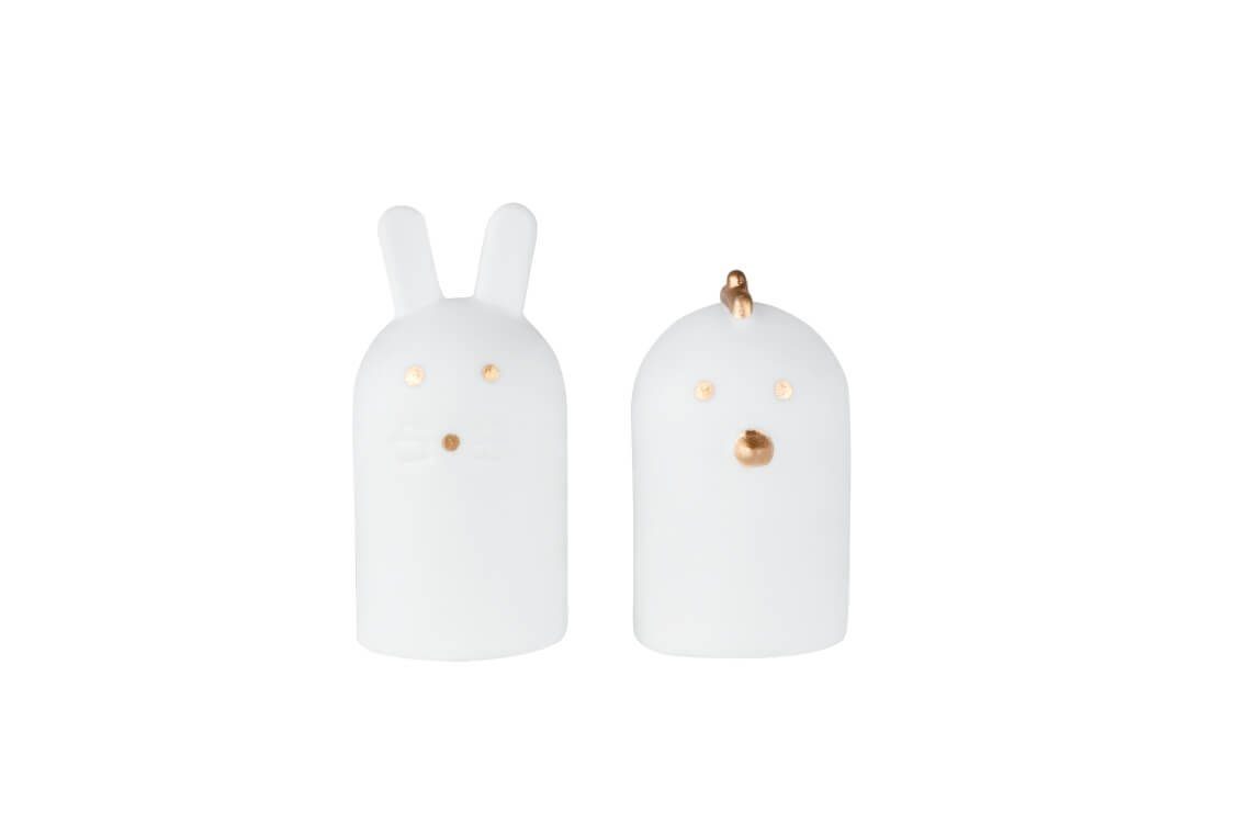 Räder Design Dekoobjekt PORZELLANFIGUREN "HASE UND HUHN"