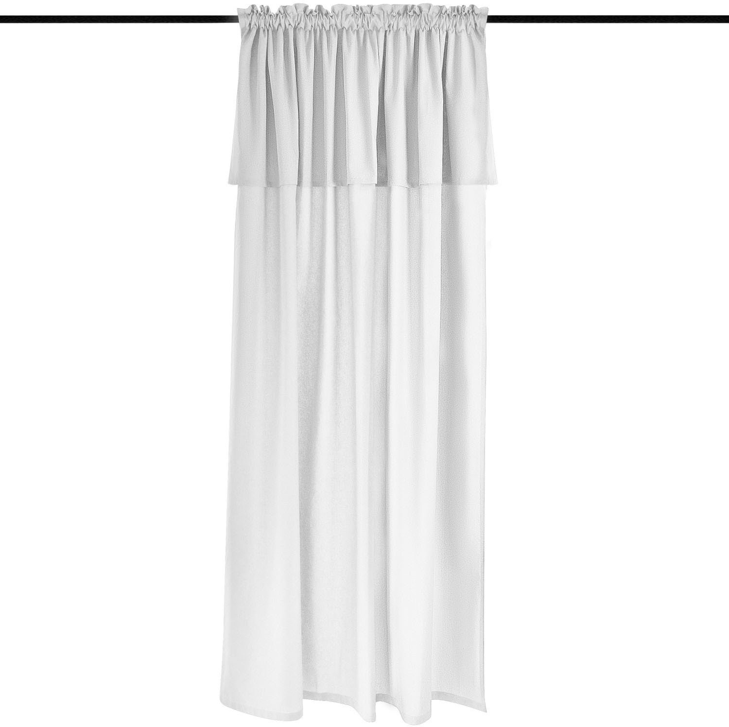 Vorhang Lene, Kutti, Stangendurchzug (1 St), blickdicht weiß | Fertiggardinen