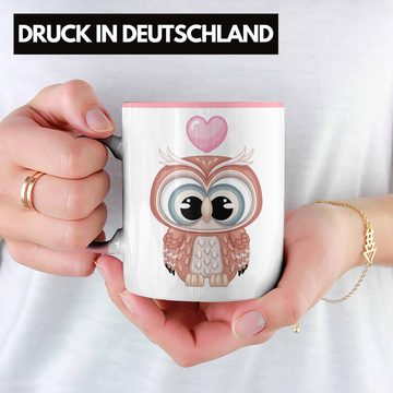 Trendation Tasse Eulen Grafik Herz Tasse