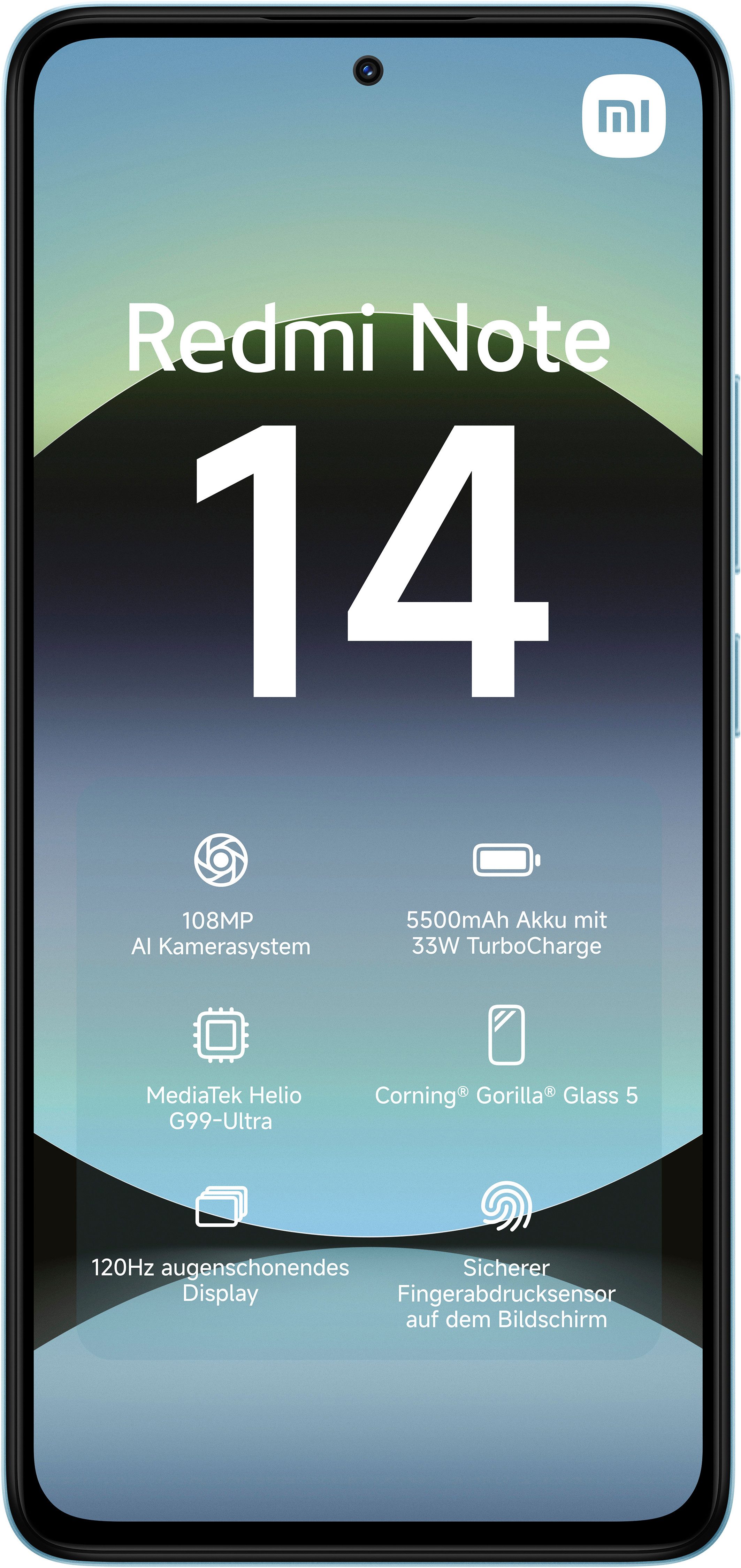 Xiaomi Redmi Note 14 Smartphone (16,94 cm/6,67 Zoll, 128 GB Speicherplatz, 108 MP Kamera)