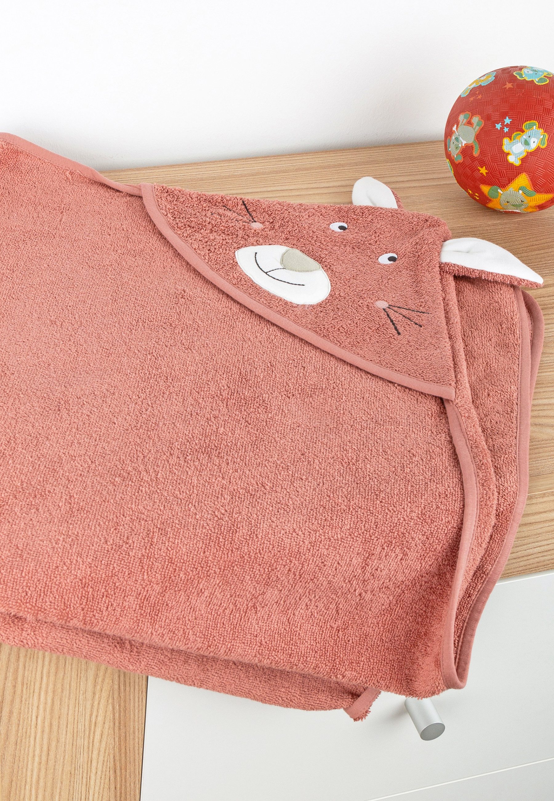 Sigikid Kapuzenhandtuch mit Tiermotiv für Babys und Kinder Unisex, 100 % Baumwollfrottee (Kapuzen-Badetuch, 1-St)