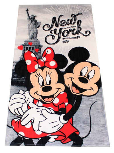 Jerry Fabrics Handtuch Disney Mickey Minnie Maus Handtuch New York, Frottee (1-St)